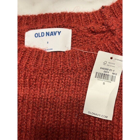 Old Navy Womens NWT Red Crew Neck Sweater Size Small - Picture 2 of 5